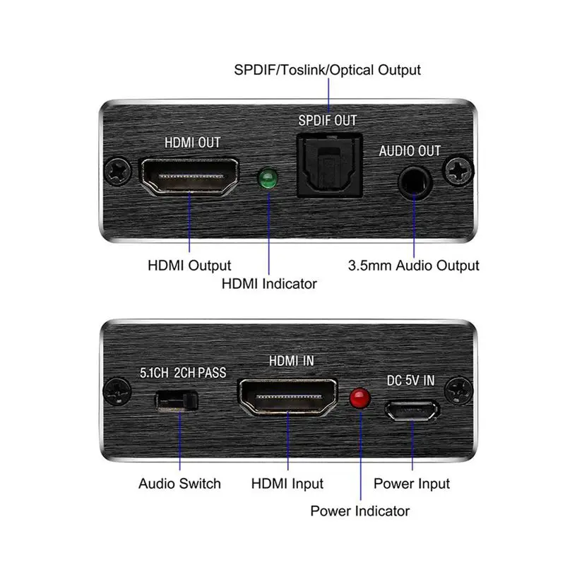 Hdmi аудио экстрактор HDMI к и оптический TOSLINK SPDIF + 3 5 мм стерео конвертер E| |