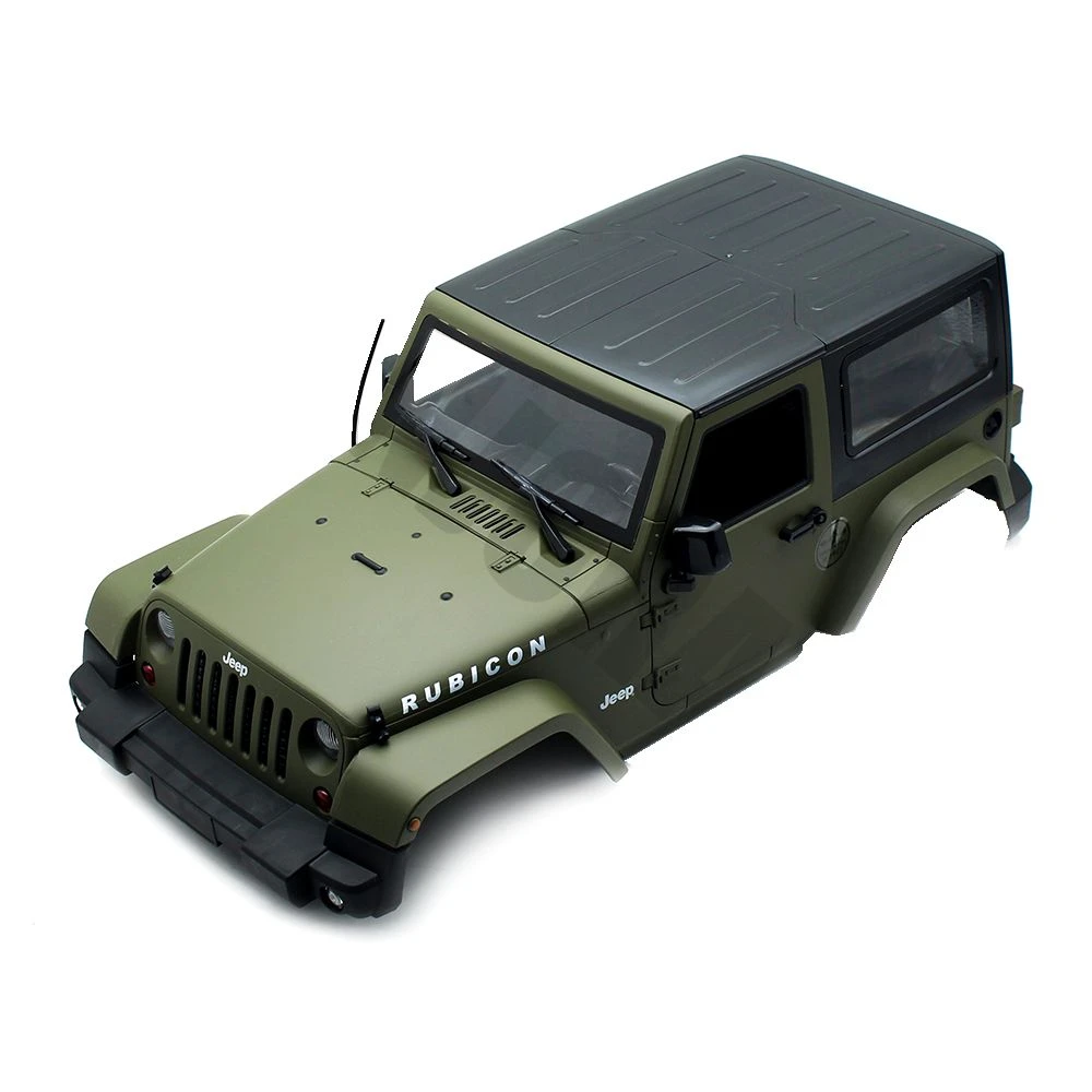 New Army green 1SET 1/10 Crawler car axial Hard Body for RC Jeep Wrangler  W/Interior|1/10 crawler|1/10 bodybody 1/10 - AliExpress