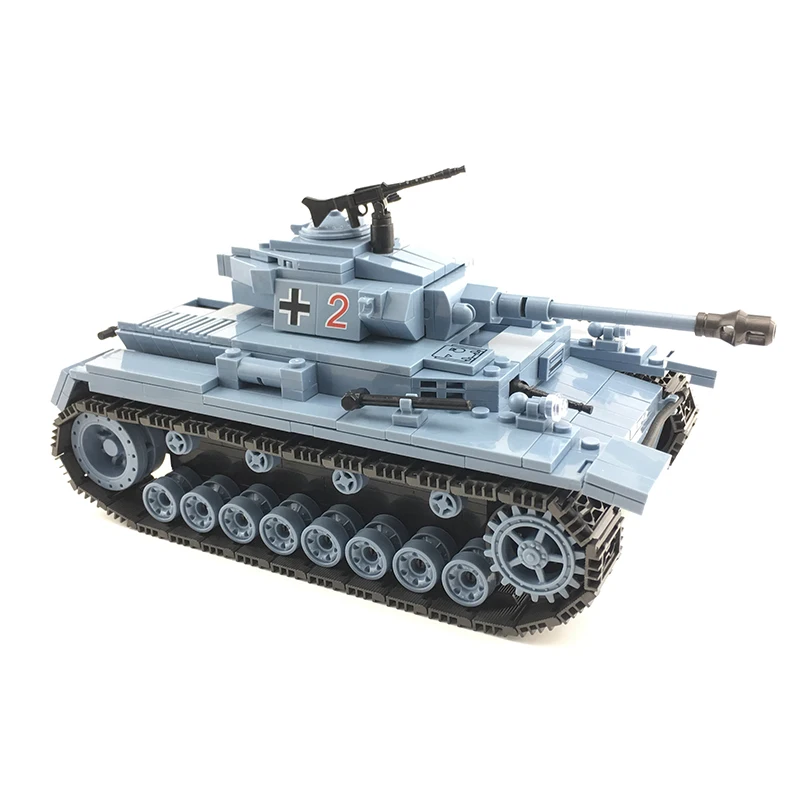  716 PCS WW2 German Technik Medium Military tank Building Blocks Military Soldier figures Weapon acc