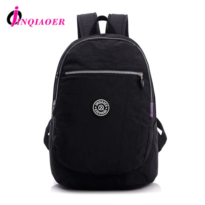 JINQIAOER Women Backpacks For Teenage Girls Nylon School Bag Mochila Shoulder Bag Female Nylon Bagpacks Computer Bookbag YM78 bookbags-for-girls