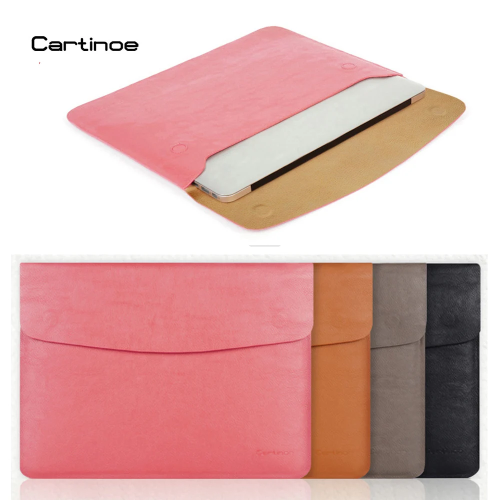 

Cartinoe PU Leather Case for MacBook Air 11.6 13.3 Pro 15.4 Retina 12 13 15 inch Laptop Bag Sleeve Notebook Carry Bag Pouch