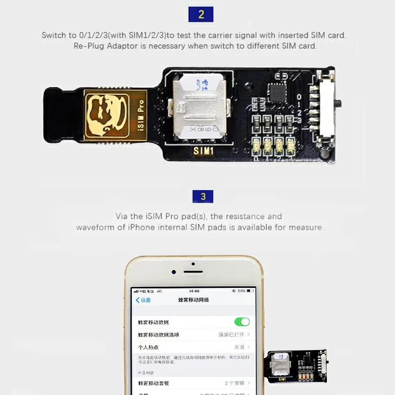 MECHANIC Многофункциональный iSIM Pro Три сети Универсальный разблокировка сетевой замок для IPHONE тестер