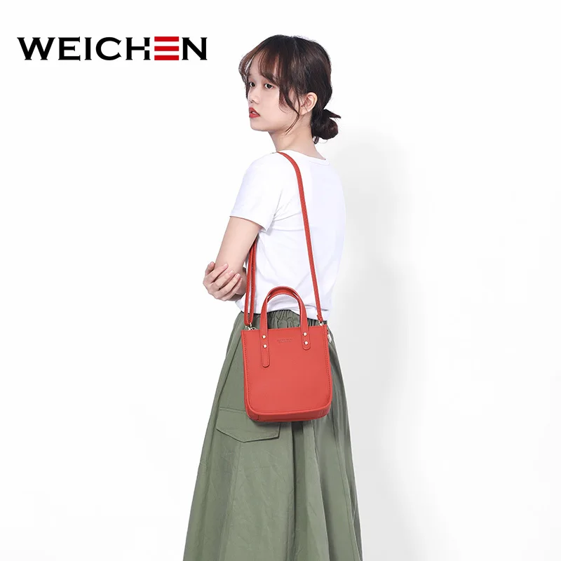WEICHEN 2019 Новый плечо и кожаные женские сумочки Crossbody сумка женская высокое