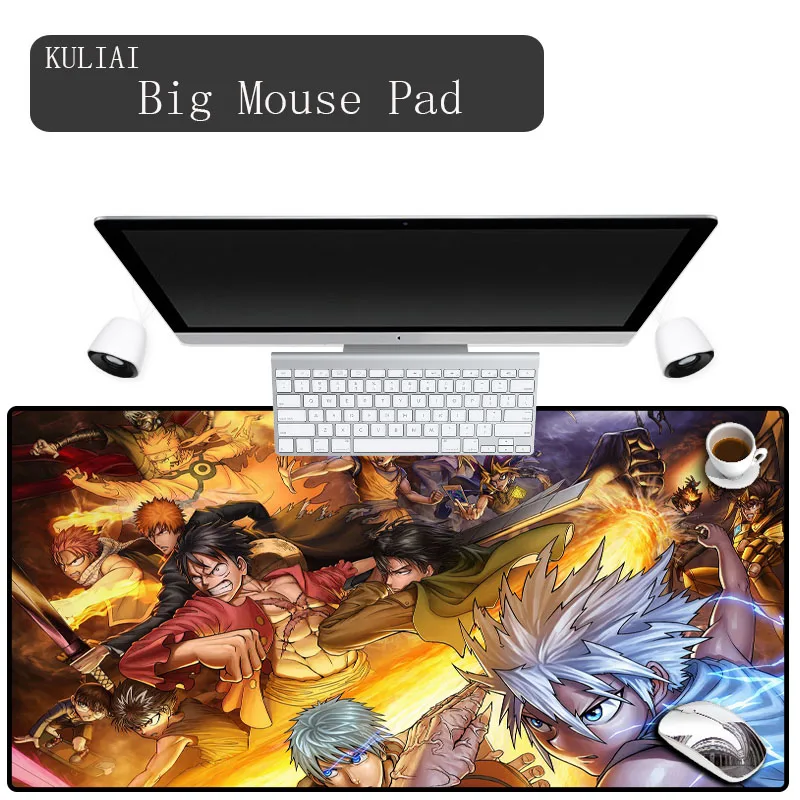 XGZ 2019 90*40CM Naruto Large Gaming Mouse Pad Locking Edge Computer Mousepad Mouse Mat for Dota 2