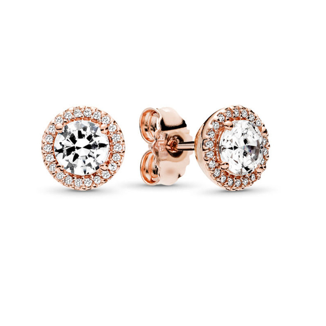 Offer 29 Styles  Infinity Stud Earring Clear CZ Fit Brand Earrings for Women Wedding Jewelry Dropshipping