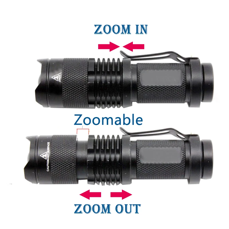 Litwod Z20 мини-ручка светильник Q5 светодиодный светильник фонарь УФ-светильник водонепроницаемый 3 режима масштабируемый регулируемый фокус фонарь портативный светильник