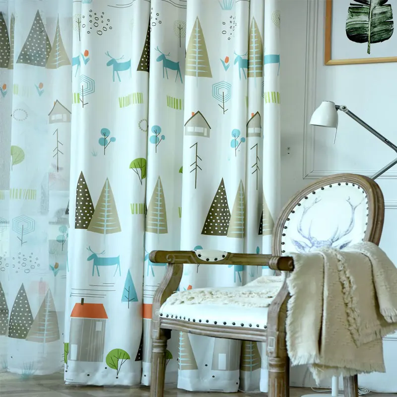Us 22 8 Plant Tree Animal Forest Digital Print Curtains Semi Shading Blinds Boys Kids Nursery Bedroom Study Simple Modern Gauze Wp143c In Us 22 8 Plant Tree Animal Forest Digital Print Curtains Semi Shading Blinds Boys Kids Nursery Bedroom Study Simple Modern Gauze Wp143c In