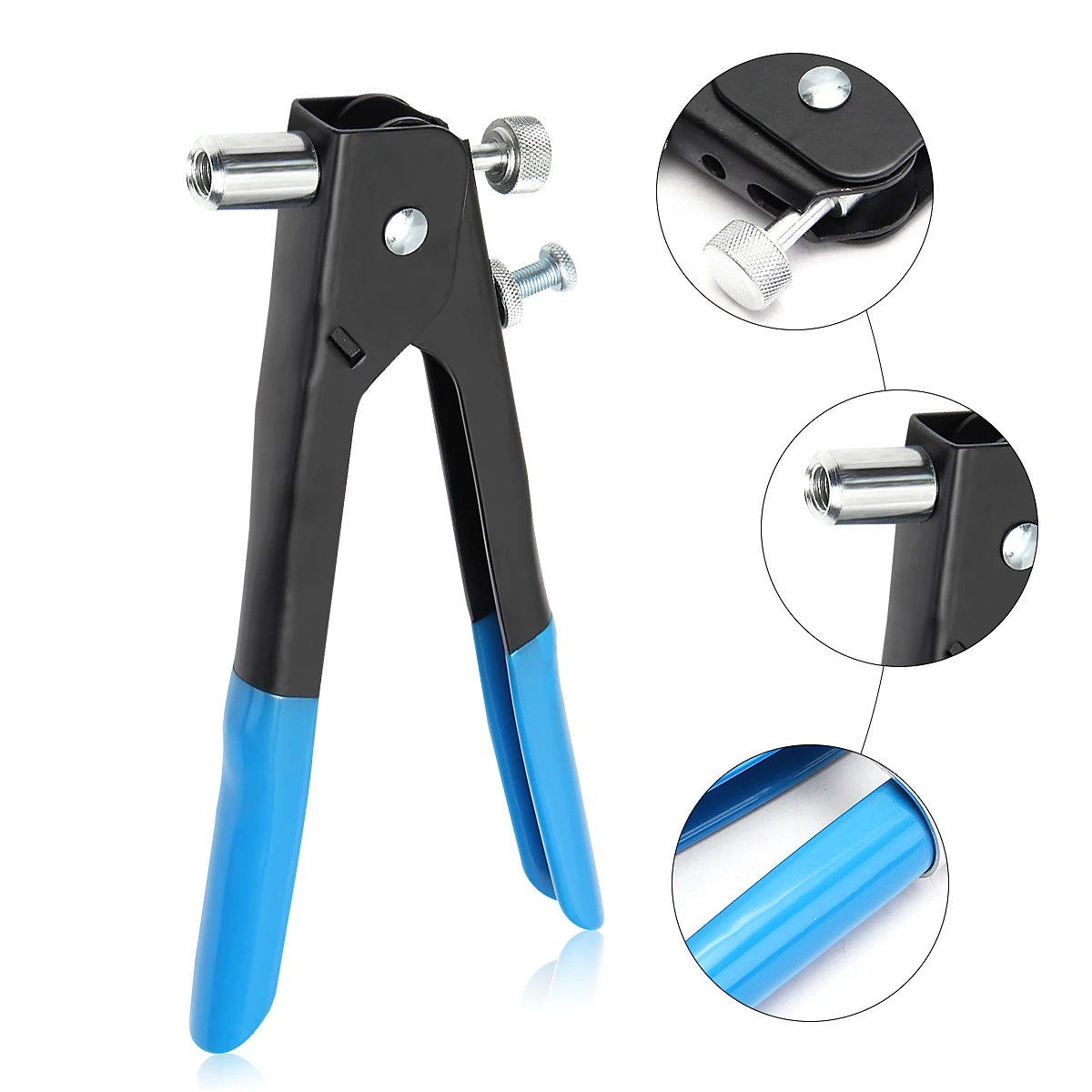 

10.5" Heavy Nut Tool M3 M4 M5 M6 M8 Rivnuts Rivet Nutsert Insert Kit Set High Strength Metal Blue+Black Hand Tool Sets