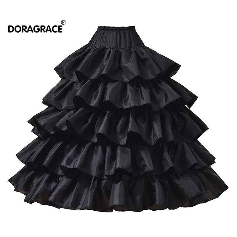 

Doragrace 6 Layers Wedding Ball Gown Petticoat Skirt 4 Hoops Slip Crinoline Underskirt