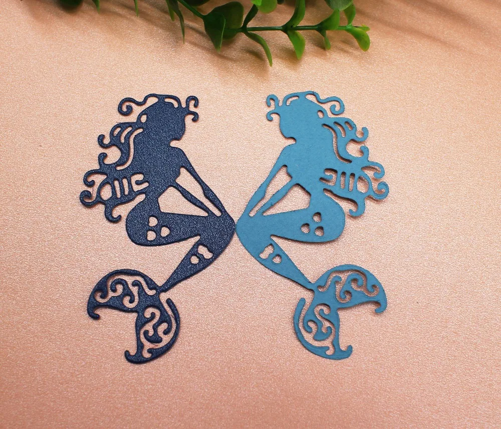 Sea Mermaid Metal Cutting Dies Stencil Scrapbook Embossing Album Paper Craft DIY