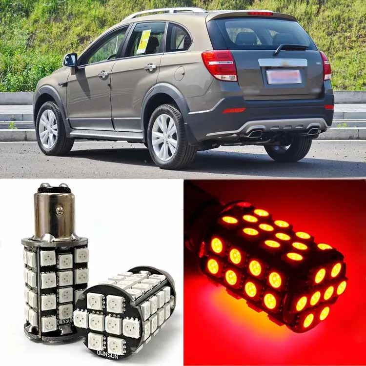 Ownsun Brand New Red BAY15D Auto Tail Stop Brake Light 5050 48 SMD LED Bulbs For Chevrolet Captiva | Автомобили и мотоциклы