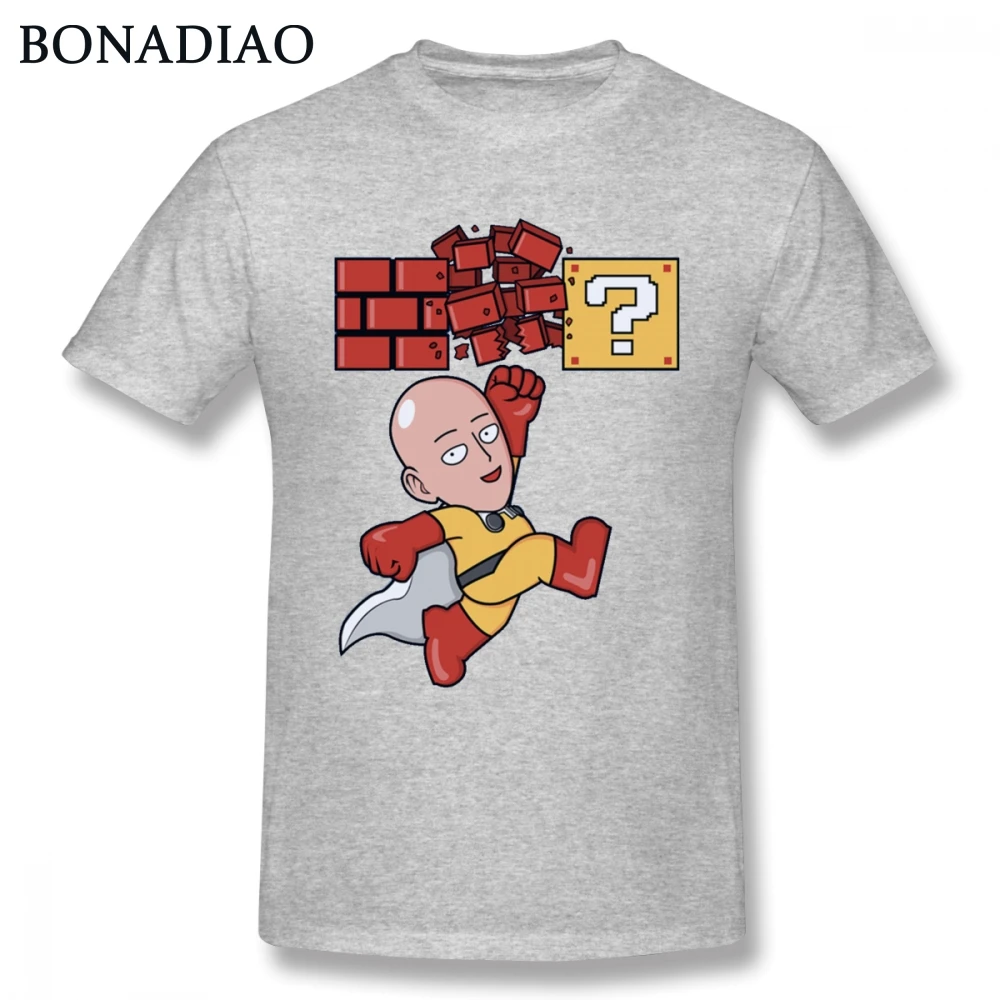 Аниме One Punch Man Футболка Мужской с круглым воротником S-6XL новинка футболка
