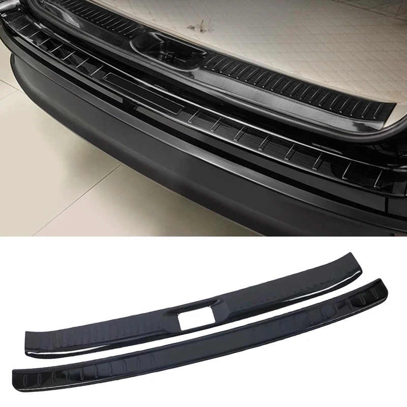 

Exterior Accessories For Toyota Highlander 2018 Stainless steel Rear Guards Rear Bumper Trunk Fender Sill Plate Cover Molding