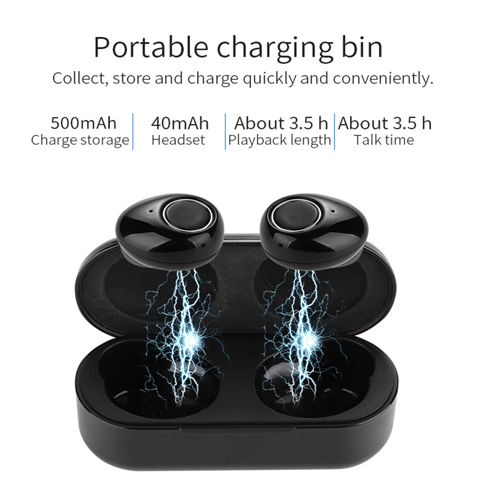 Наушники вкладыши TWS с K15 Мини Bluetooth 5 0 Hi Fi наушники IPX5 Водонепроницаемый
