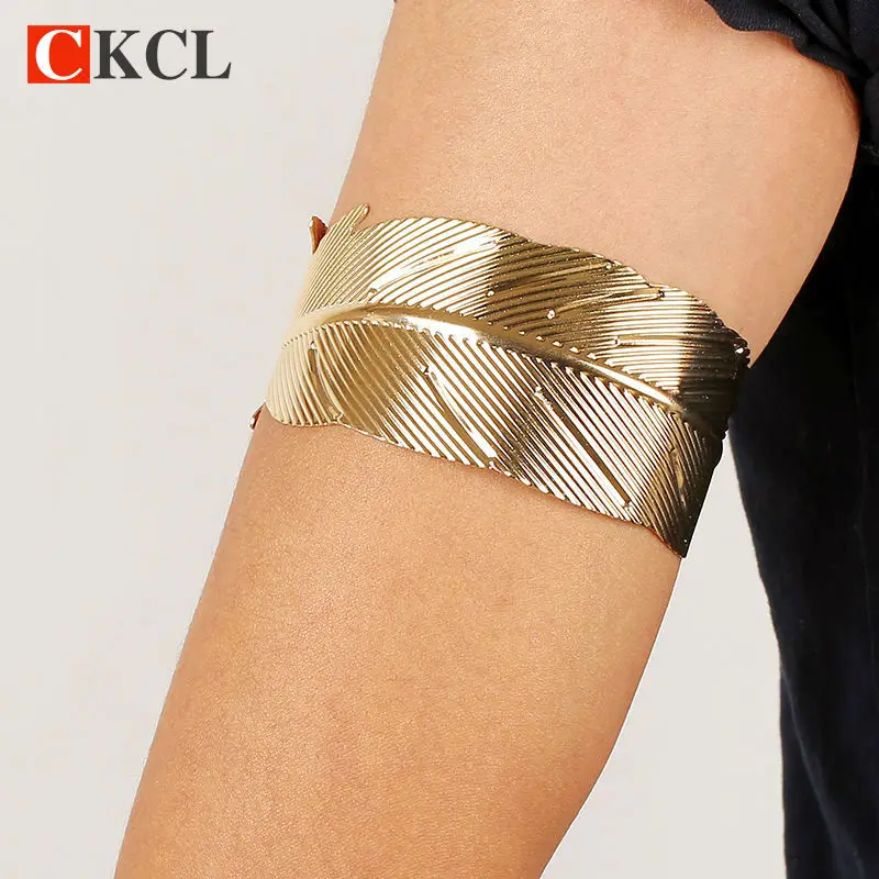 Buy Hot Sale Leaf Arm Cuff Bangle&Bracelet For Women Gold Color Bangles Big