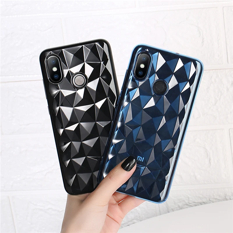 For Xiaomi Mi Max 3 Mix 2s A1 A2 Lite Pocophone F1 Redmi 6 6A Note 5 Pro S2 4A 4X 3D Diamond Transparen Soft Silicone Case Cover |
