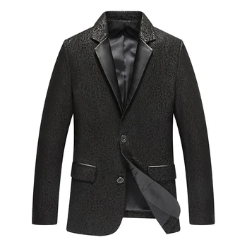 

Men Genuine Leather Jacket Autumn Outerwear Black/Slim/Simple Business Style/Sheepskin Coat