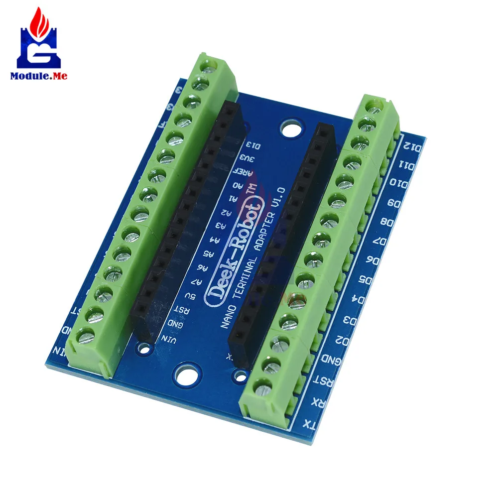 

2PCS New Terminal Adapter Board for Arduino Nano V3.0 AVR ATMEGA328P-AU Module
