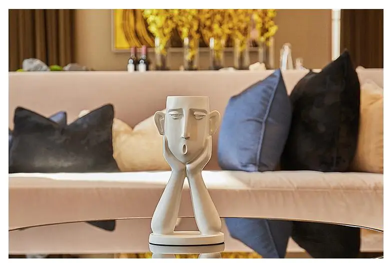 Европа смолы портрет ваза украшения ремесла орнамент современный минималистский Статуэтка гостиной, ТВ кабинет статуя домашнего интерьера