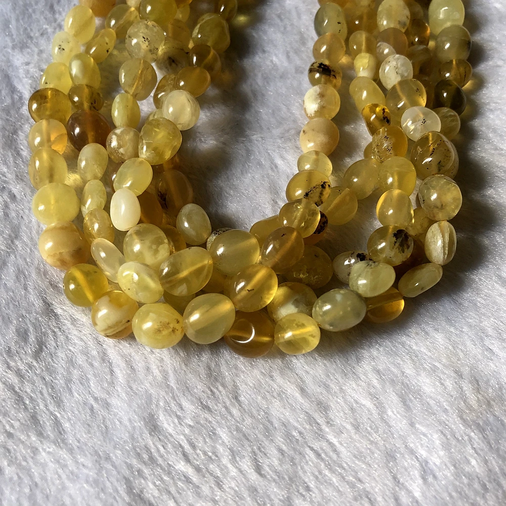 

1string of 15.5" Natural Yellow Opal 8x10mm Tumble Nugget beads,Genuine Gem Stone Nugget Chip Beads for jewelry making