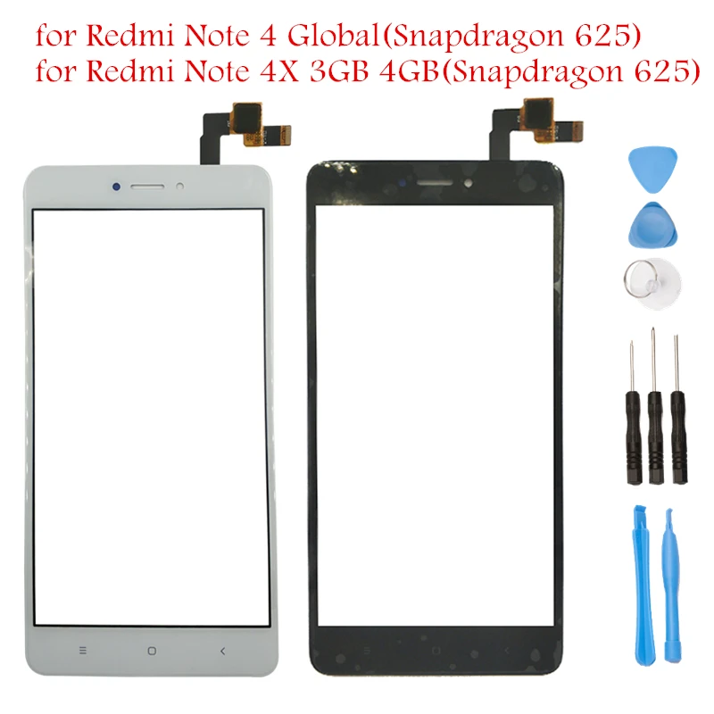 Для Xiaomi Redmi Note 4 Global/ 4X сенсорный экран Snapdragon 625 передняя стеклянная панель внешнее