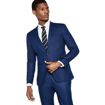 

Best Selling Mens Wedding Suits Custom Made Slim Fit Wedding Groom Tuxedos For Men Groom Suits Bridegroom (Jacket+Pants)