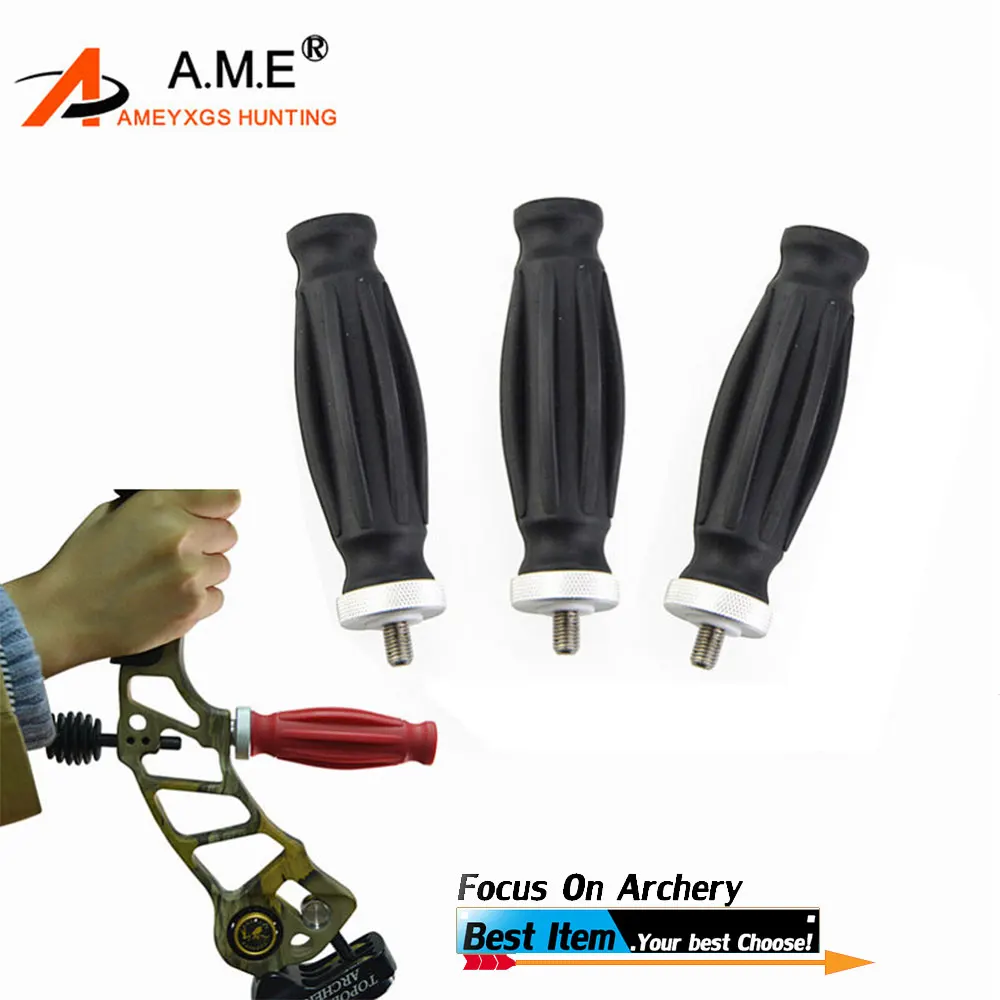 1Pc Archery Compound Bow Stabilizer Rubber Stabilizer Rod Steel Shock