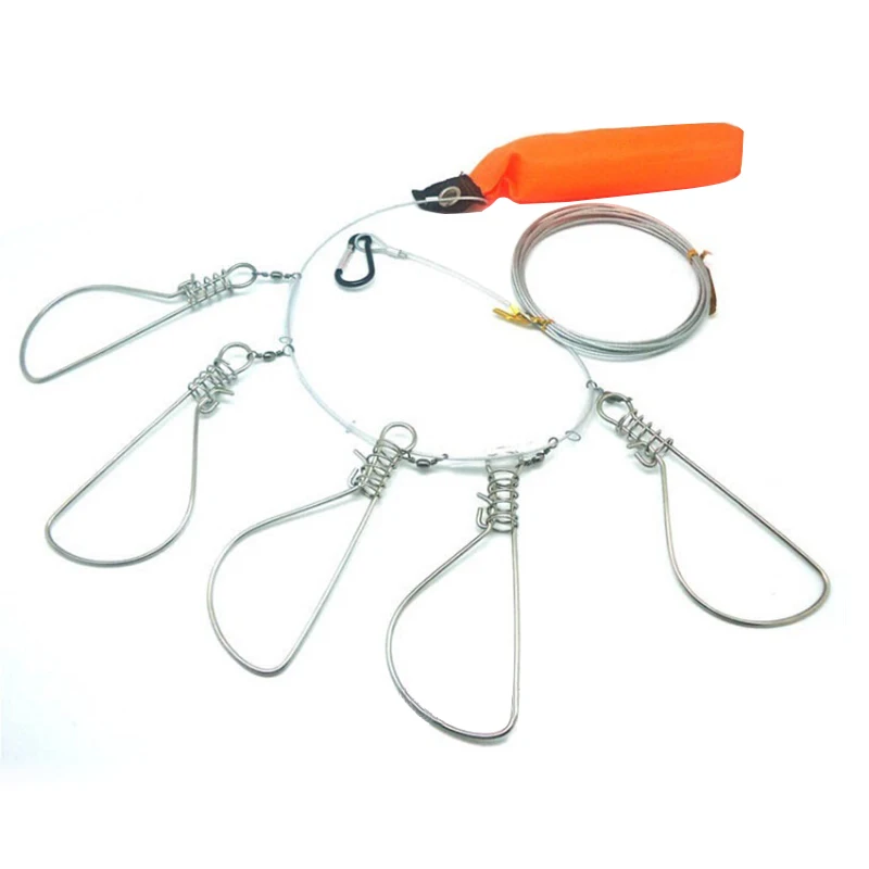 

Portable Stainless Steel Live Fish Lock Belt Professional Fishing Lock Buckle Fishing Tackle Tools 5M SMN88