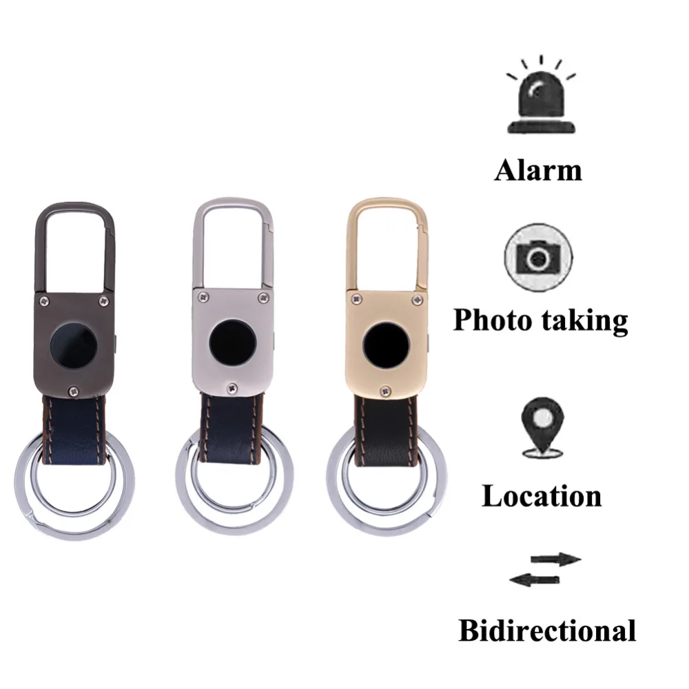 E EDC Bi Directional Smart GPS Tracker Key Chain Bluetooth Positioning Locater Anti Lost