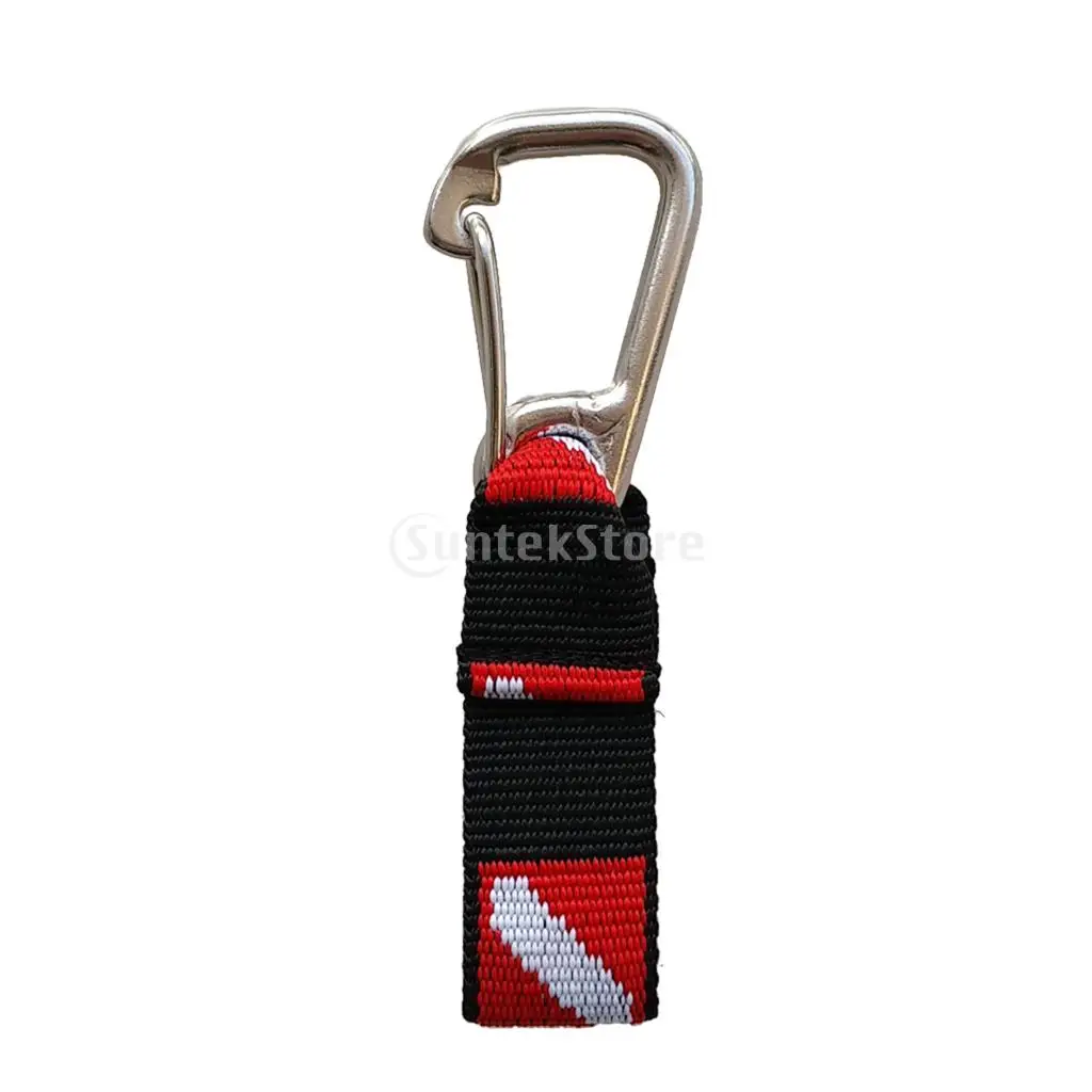 Dive Holder Lanyard Webbing Strap Clip for Scuba Diving Snorkeling BCD Camera, Light, Mouthpiece, Fin, Mask Gear Accessories