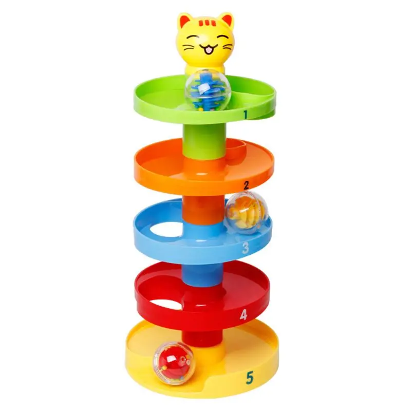 Разноцветный пластин Пирамида детские головоломки катающиеся шарики набор Логические образовательная разведка развития тренировок