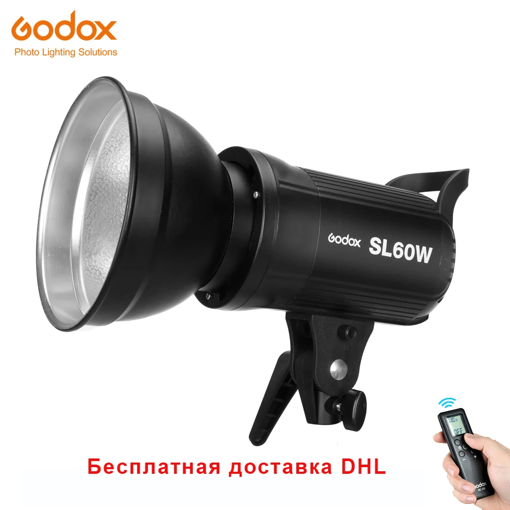 DHL Godox SL-60W светодиодный видео светильник 5600K белая версия видео светильник непрерывный светильник Bowens крепление для студийной видеозаписи