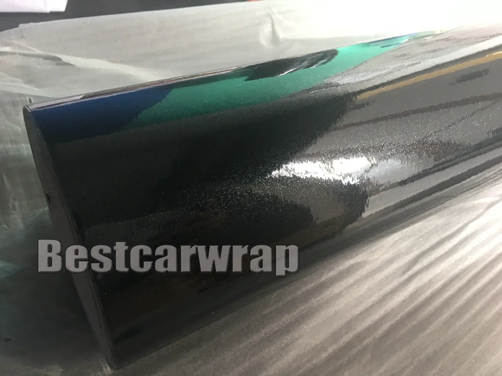 GLOSS METALLIC SPARILE BLACK CAR WRAPPING FILM WITH AIR FREE (4)