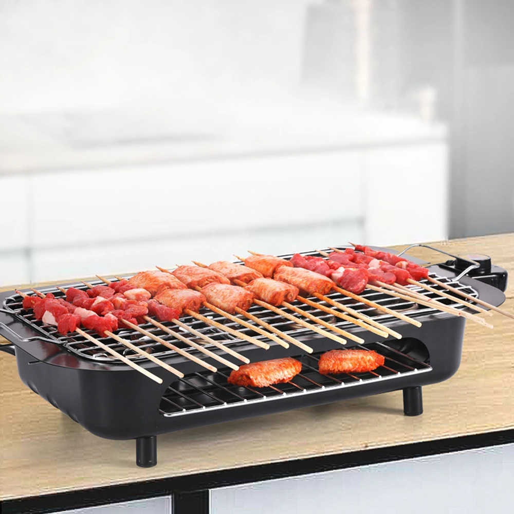 

Electric BBQ Grill Barbecue Oven Roasting Pan Adjustable Temperature Detachable Design Portable Barbecue Tool 4 Barbecue Mode