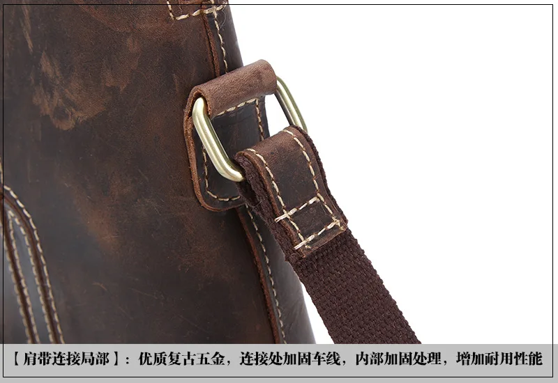 Мужская сумка через плечо, натуральная коровья кожа, Мужская школьная сумка, Ipad, слинг, маленькая, Crazy Horse, кожаный портфель, Mushi-xy для 1026