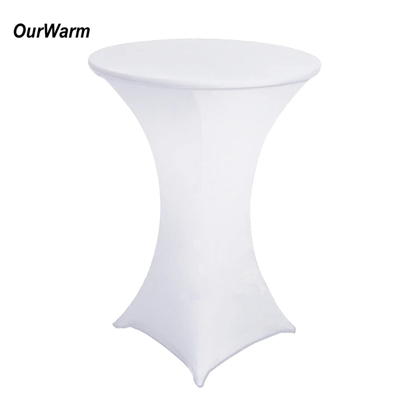 

OurWarm 10Pcs/Lot Cocktail Table Cover Stretch Lycra Tablecloth For Bar Bistro Wedding Decoration Spandex Chair Cover 60 x110cm