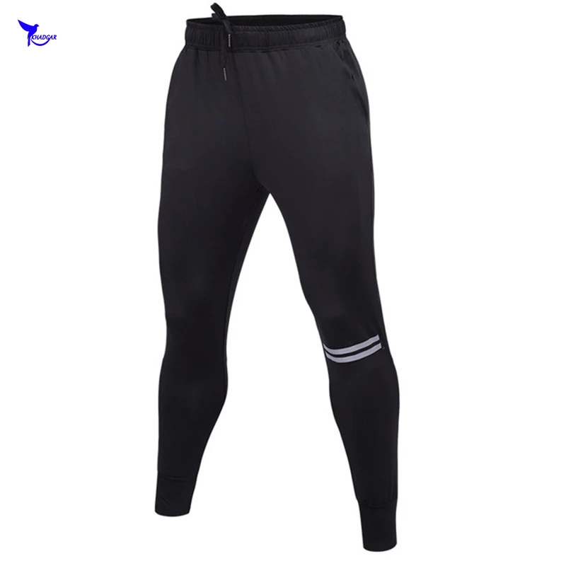 Mens Slim Fit Fitness Jogging Pants Reflective Running Leggings Elastic