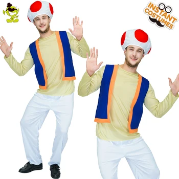 

Popular Men's Toad Costume Cosplay Carnival Party Hot Sale Funny Fancy Dress Halloween Party Toad Costumes