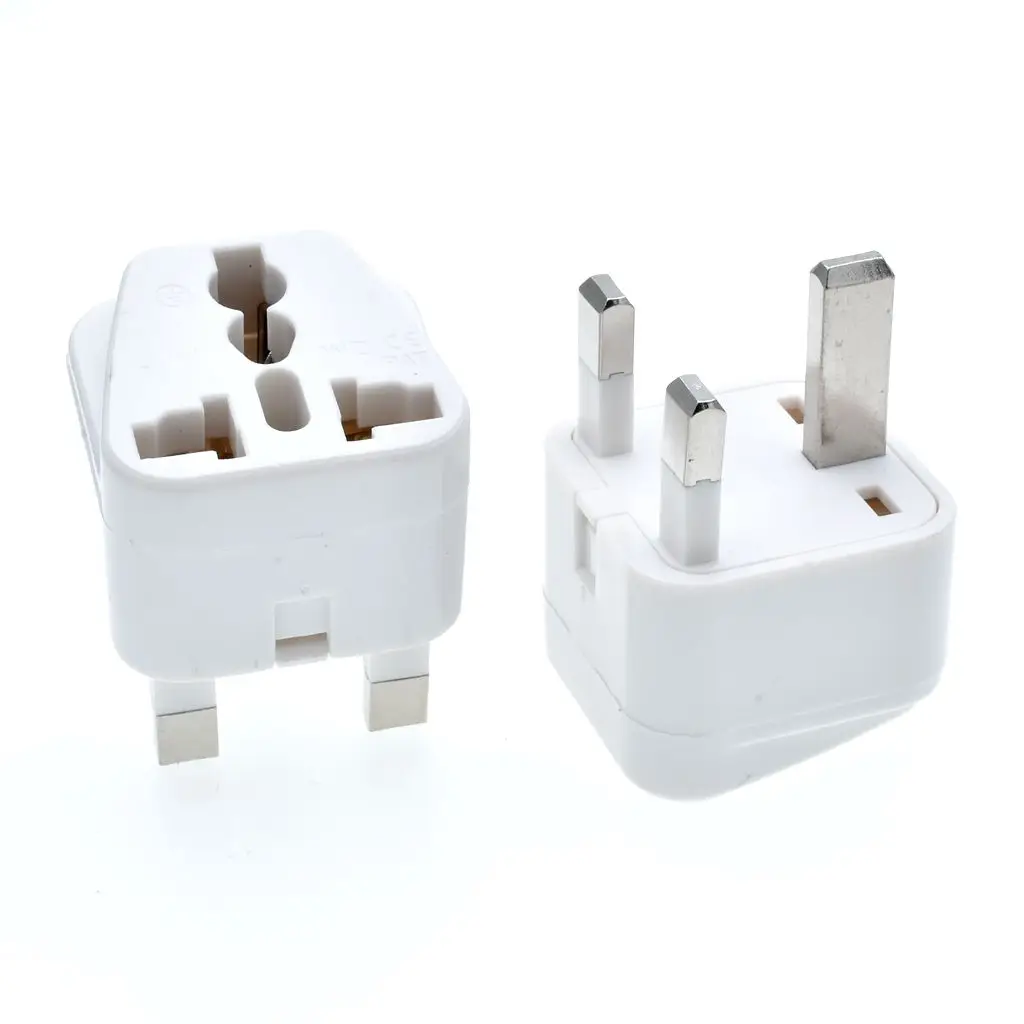 10pcs Grounded Type G for GB UK HK AC Power Plug Travel Trip Adaptor