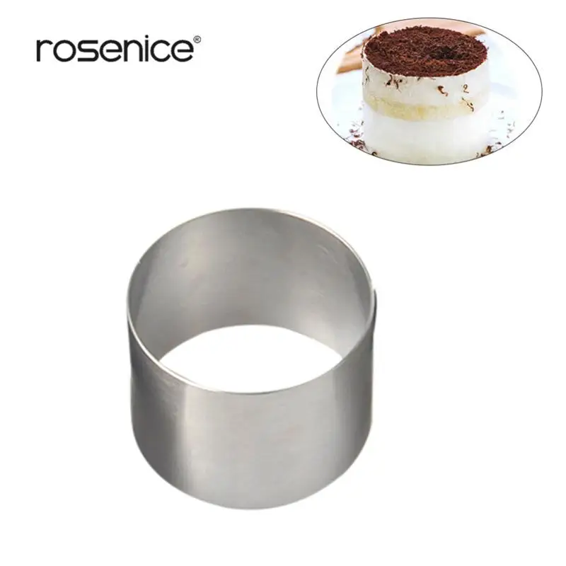 

ROSENICE 2 Inch Mini Round Mousse Cake Mold Stainless Steel Ring Pastry Ring Cake Bread Mould DIY Baking Tool