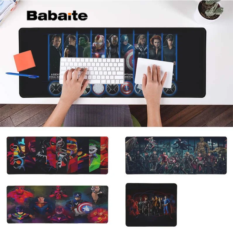 Babaite Marvel Супермен железный человек индивидуальные коврики для мыши компьютер