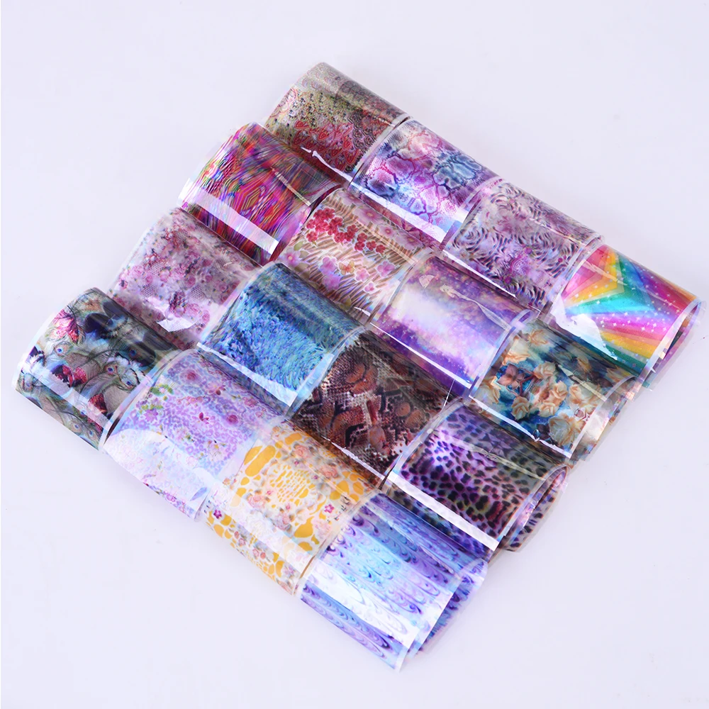 Nail Foils Nail Art Tranfer Stickers Decals Laser Nail Decorations (9)