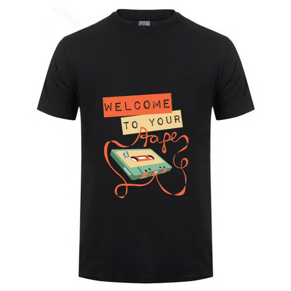 

Welcome to your tape 13 Reasons Why men T Shirts Tv Series 100% Cotton O-neck short sleeve Tops summer
