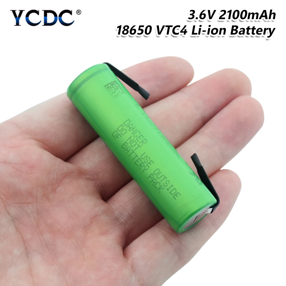 

High Drain 30A Original US18650VTC4 18650 Battery 3.6V 2100mAh For Torch Vape