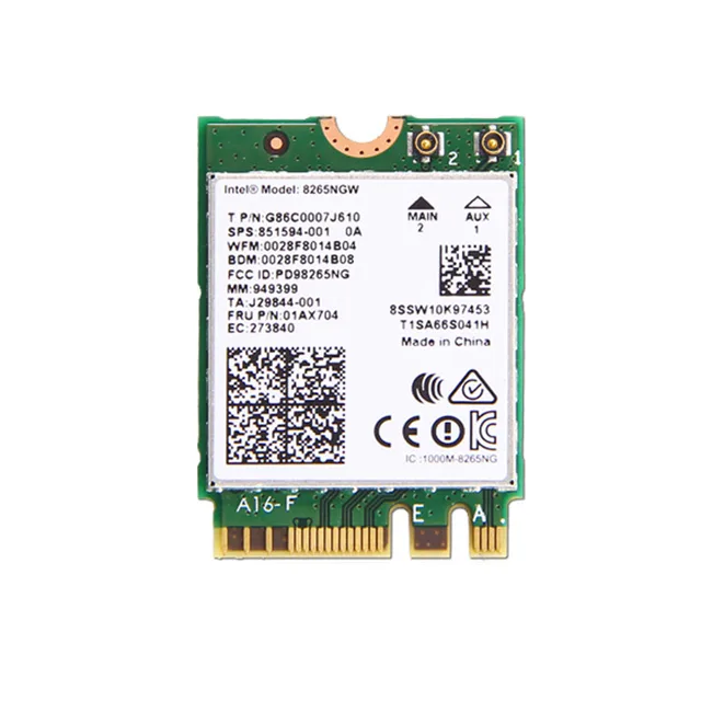 Special Offers Intel 8265 2x2AC+BT PCIE M.2 WLAN NV Card For LENOVO THINKPAD-L470 P51 P71 710S-PLUS THINKCENTRE-M710Q M910Q Series, FRU 01AX704