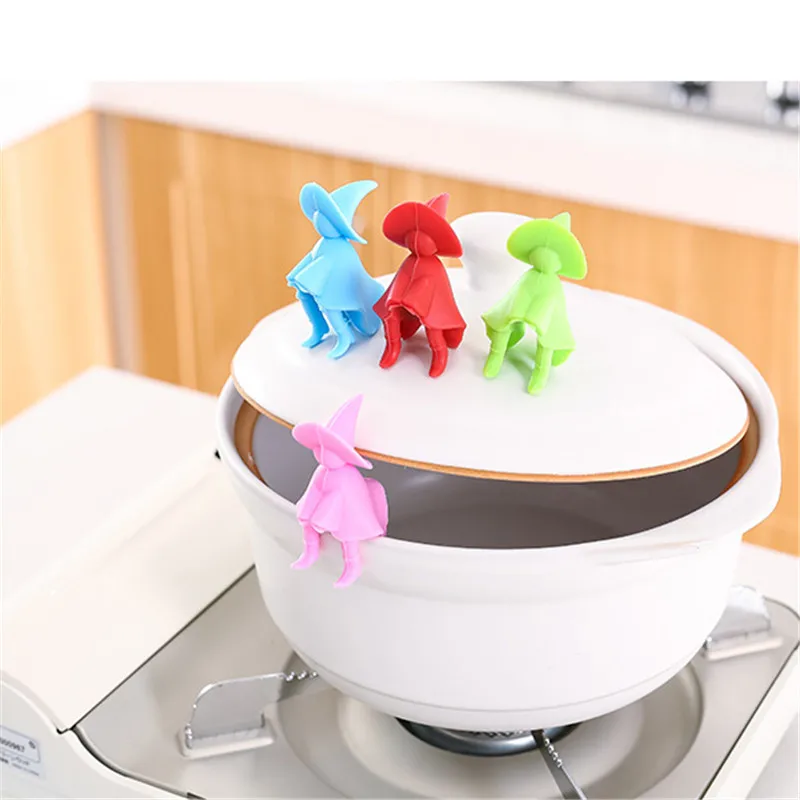 

1pc Creative Silicone Kitchen Accessories Lift Pot Cover Overflow Device Tool Cooking Prevent Pot-cover Kitchen Gadgets Tools.Q