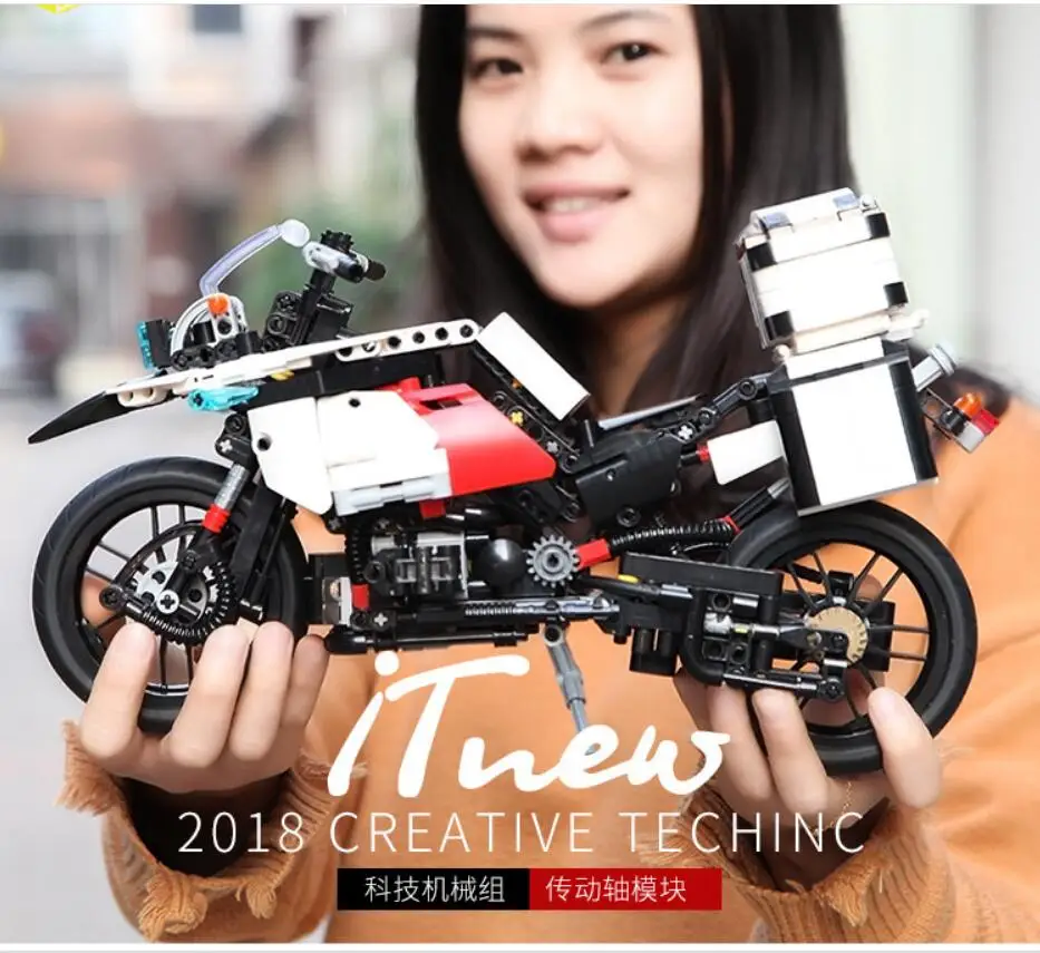 

03019 Genuine 1075PCS The Patrol Motorcycle Set Building Blocks Bricks Educational Funny Toys As New Year Gifts For Kid