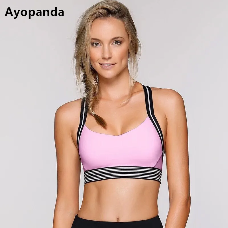 Aliexpress.com : Buy Ayopanda Fierce Sports Bra Women Medium Impact Removable Padded Yoga Bra