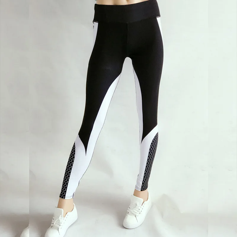 Yomay пикантные Для женщин Фитнес Брюки Высокая эластичность спортивные Леггинсы Femal Йога Беговые брюки для фитнеса - Цвет: 9003black