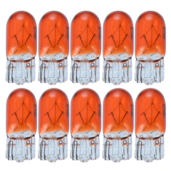 

Mayitr 10pcs 12V 5W Halogen Light Car LED Bulb Yellow W5W T10 5W Width Marker Front Sidelight Light Bulbs